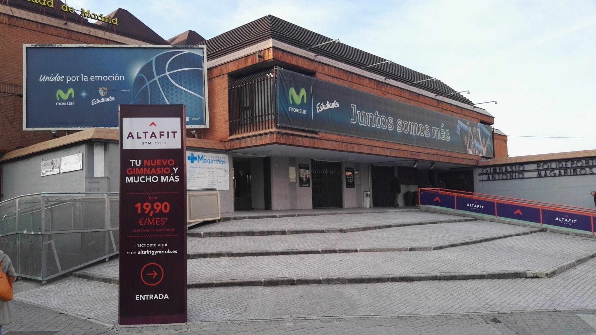 Polideportivo Antonio Magariños: cerrado lunes 14 y martes 15 de agosto