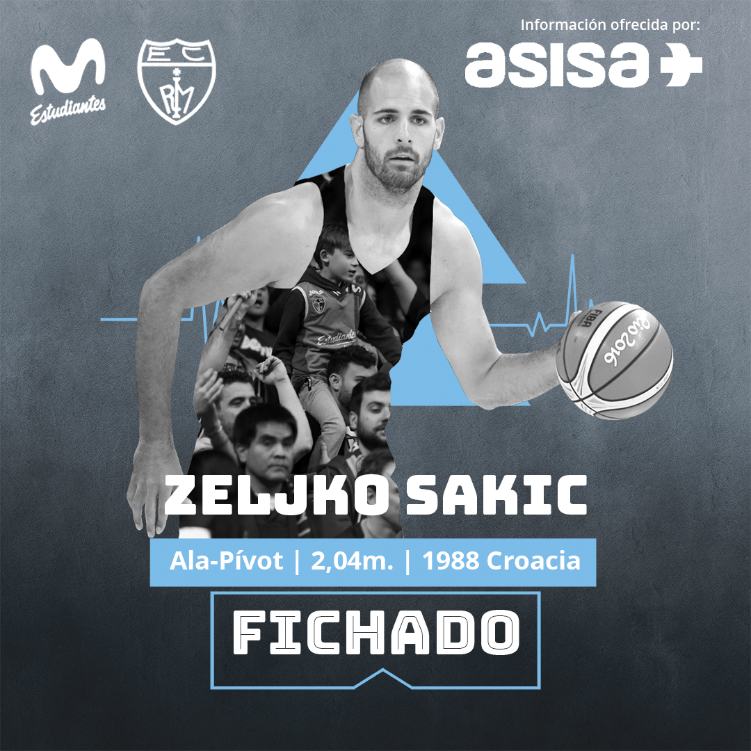 Zeljko Sakic refuerza a Movistar Estudiantes hasta final de temporada